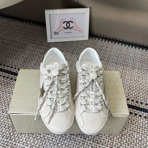 Golden Goose 5 Star Off White Light Beige Silver Sneaker BS-87450