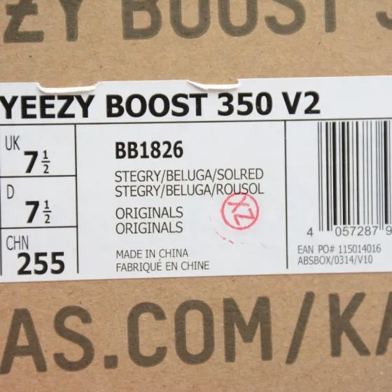 Yeezy 350 V2 BB1826 Grey Orange Beige Sneaker BS-87532