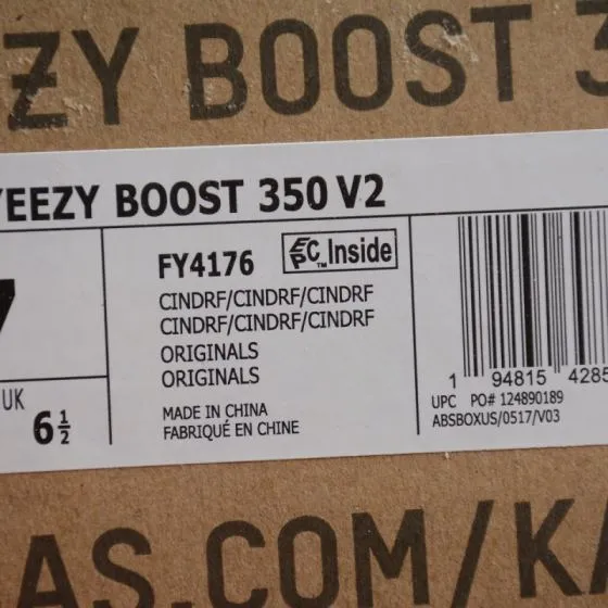Yeezy 350 V2 FY4176 Dark Grey Gum Brown Sneaker BS-87525