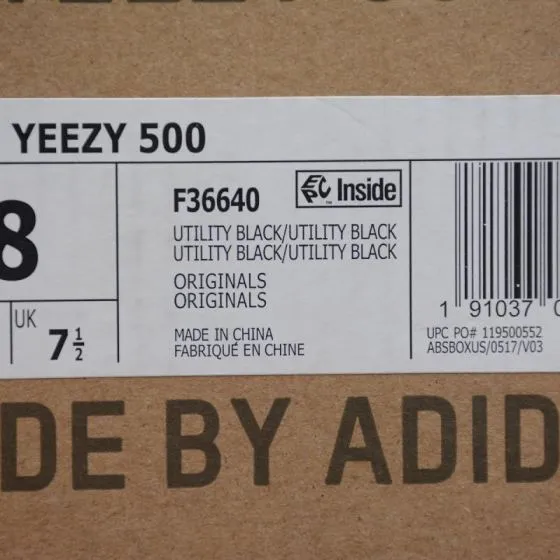 Yeezy 500 F36640 Dark Grey Black Sneaker BS-87571