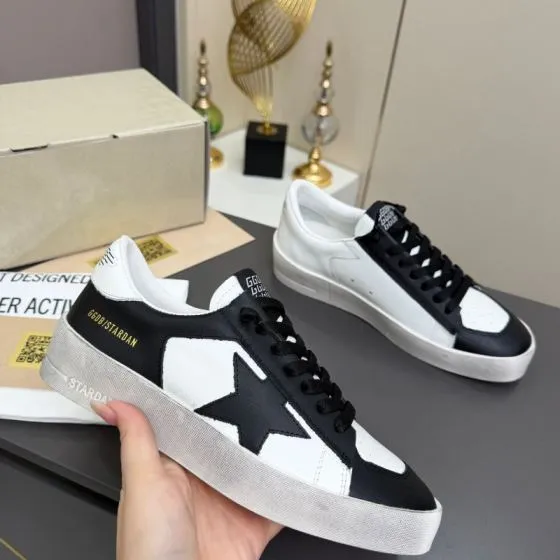 Golden Goose Stardan White Black Off White Skate Shoe BS-87373