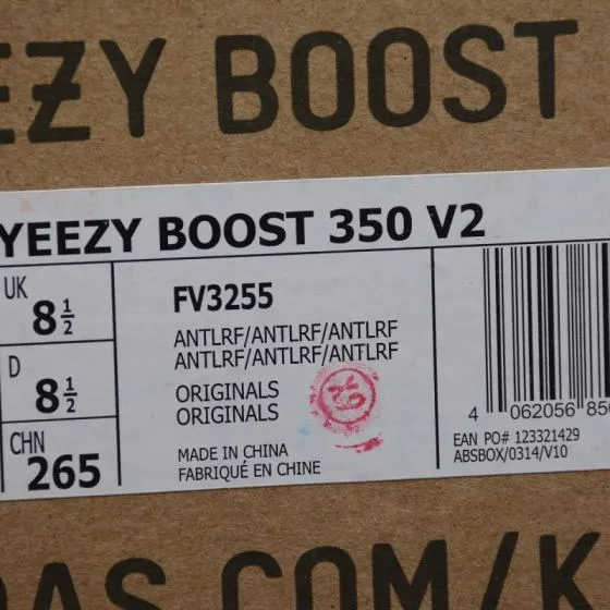 Yeezy 350 V2 FV3255 Pale Yellow Grey Cream Pink Sneaker BS-87537