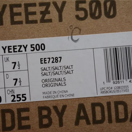 Yeezy 500 Salt EE7287 Light Grey Off White Sneaker BS-87563