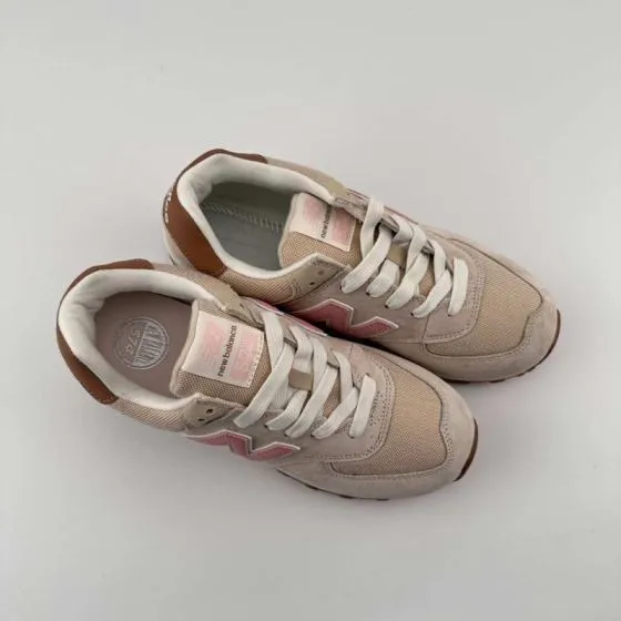 New Balance 574 ML574BCA Beige Pink Brown White Grey Sneaker BS-87076