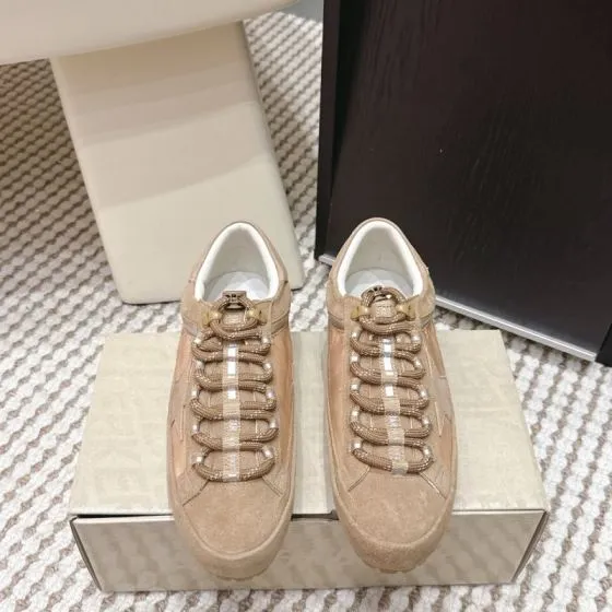 Golden Goose Super Star Khaki Beige White Silver Sneaker BS-87438