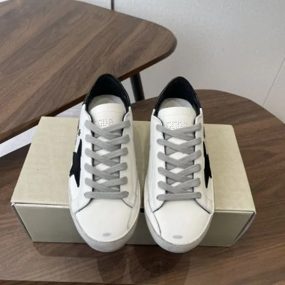 Golden Goose Super-Star White Black Grey Skate Shoe BS-87439