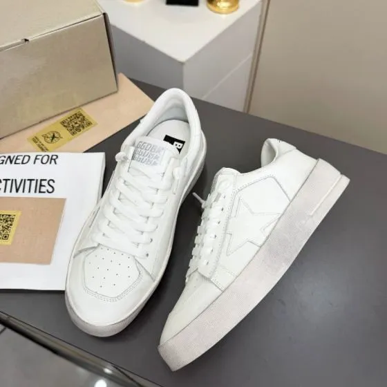 Golden Goose Stardan All White Skate Shoe BS-87377