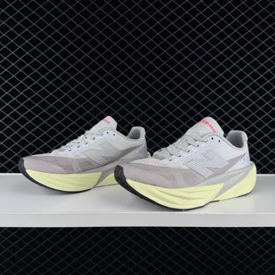 New Balance FuelCell Rebel V5 Grey Pale Yellow White EU 36-45 Running Shoe - Unisex BS-82343