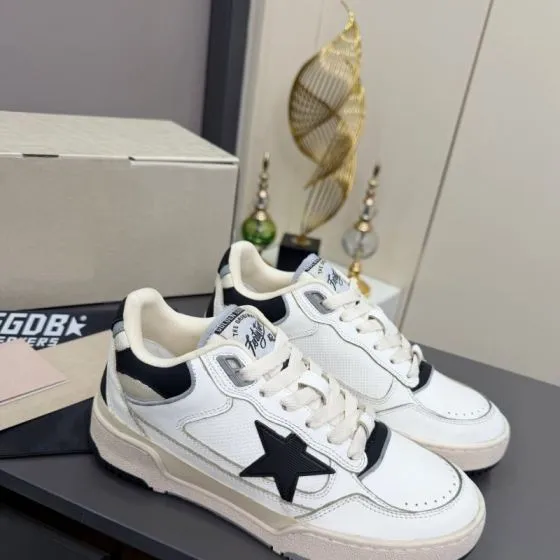 Golden Goose Forty2 White Black Cream Grey Skate Shoe BS-87369