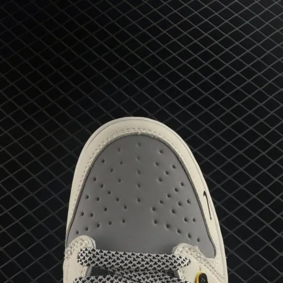 Nike Air Jordan 1 Low Off White Grey Black Yellow EU 36-45 Skate Shoe - Unisex BS-83472