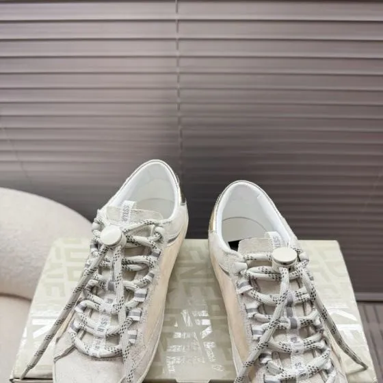 Golden Goose GGDB Golden Goose Off White Beige Silver Skate Shoe BS-87397