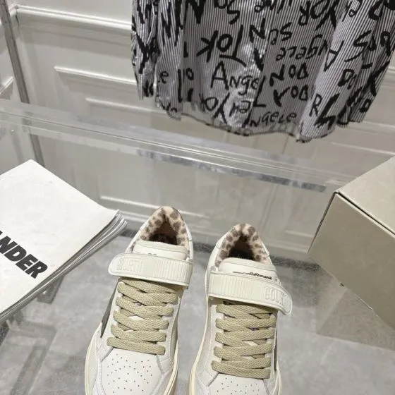Golden Goose GGDBNew Golden Goose Deluxe Brand SNERKERS GGDB Off White Beige Leopard Skate Shoe BS-87408