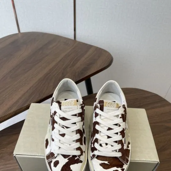 Golden Goose Super Star White Brown Cream Skate Shoe BS-87441
