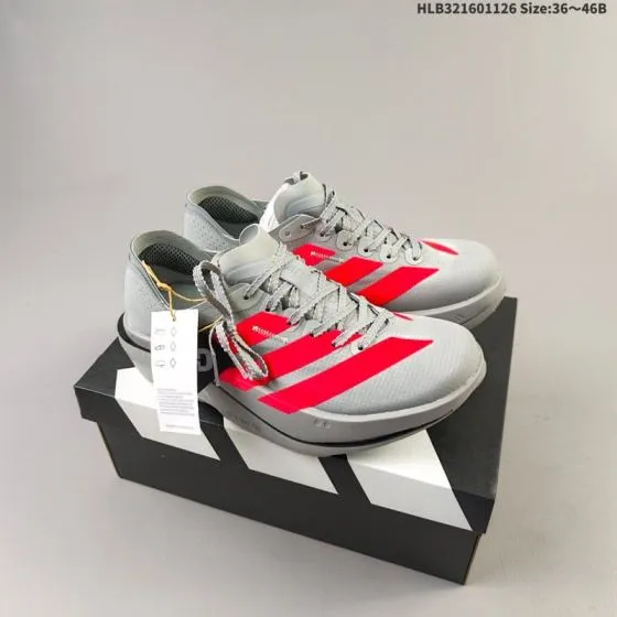 Adidas Adizero Adios Pro Evo White Black Red Grey EU 36-46 Running Shoe - Unisex BS-65438