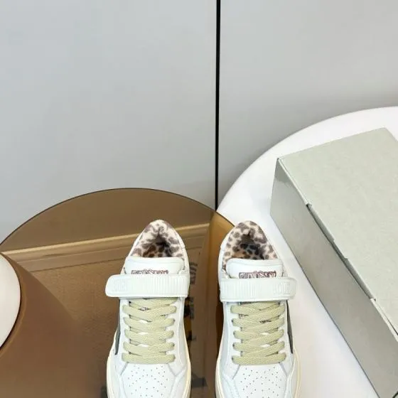 Golden Goose New Lightstar White Olive Green Cream Beige Brown Skate Shoe BS-87393