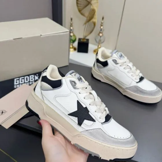 Golden Goose Forty2 White Black Grey Beige Skate Shoe BS-87368