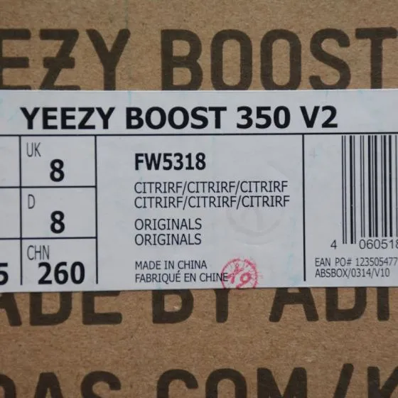Yeezy 350 V2 FW5318 Beige Grey Light Pink Cream Sneaker BS-87533