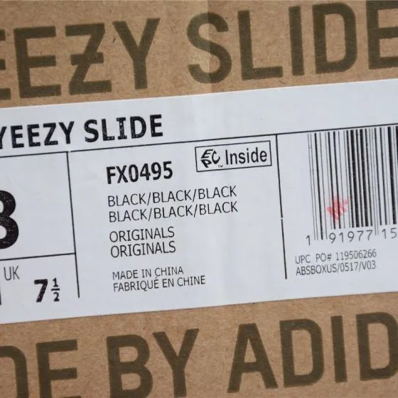 Yeezy Slide FX0495 Black Slides BS-87553