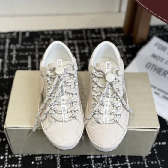 Golden Goose GGDB Golden Goose Light Beige Silver Gold Brown Sneaker BS-87435