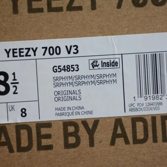 Yeezy 700 V3 Srphym G54853 Cream Yellow Beige Black Sneaker BS-87558