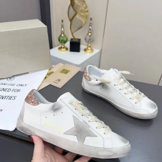 Golden Goose Superstar White Silver Rose Gold Sneaker BS-87379