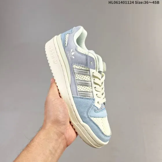 Adidas Forum Low Cream Pink Purple Blue EU 36-45 Skate Shoe - Unisex BS-65485