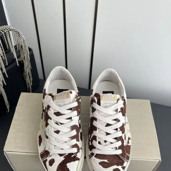 Golden Goose Super Star White Brown Cream Off White Skate Shoe BS-87484