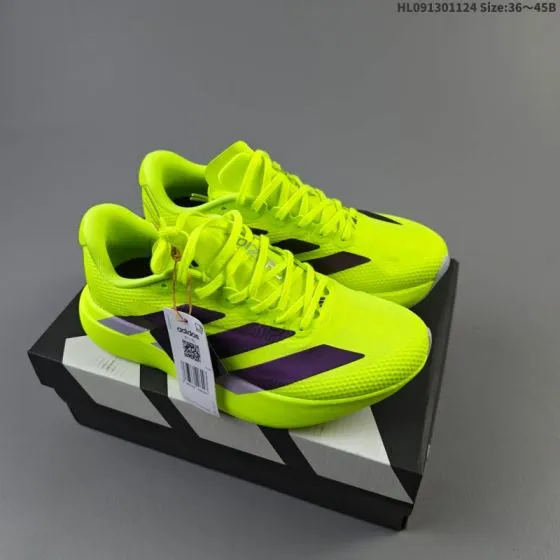 Adidas Adizero Evo SL Neon Yellow Purple White EU 36-45 Running Shoe - Unisex BS-65477