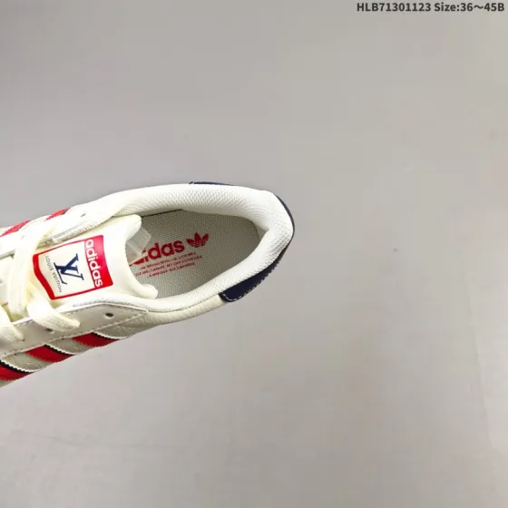 Adidas Superstar DIY Off White Red Navy Blue EU 36-45 Skate Shoe - Unisex BS-65516
