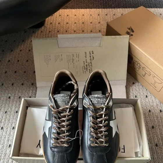 Golden Goose Marathon Black Silver Brown Gum Sneaker BS-87391