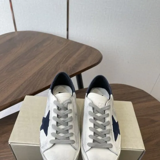 Golden Goose Superstar White Navy Blue Grey Skate Shoe BS-87440
