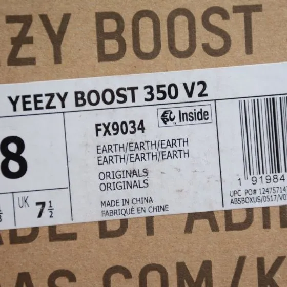 Yeezy 350 V2 FX9034 Light Yellow Orange Grey Sneaker BS-87524