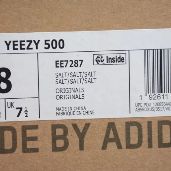 Yeezy 500 EE7287 Salt Light Grey Off White Sneaker BS-87567