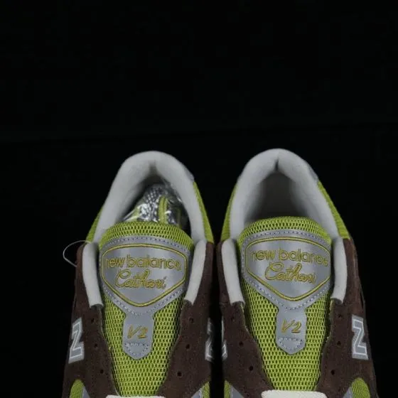 New Balance 991 V2 KITH x Danielle Cathari U991CK2 Brown Green Grey Cream White Sneaker BS-87139