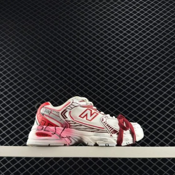 New Balance 530 Pink Silver White Red EU 36-45 Running Shoe - Unisex BS-83286