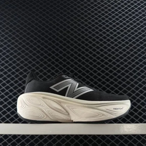 New Balance Fresh Foam X More V5 Black Off White Silver EU 36-45 Running Shoe - Unisex BS-82862