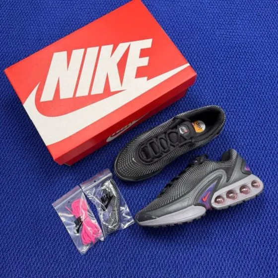Nike Air Max DN Black Anthracite Smoke Grey With Purple Accents EU 40 Running - Men s BS-86956