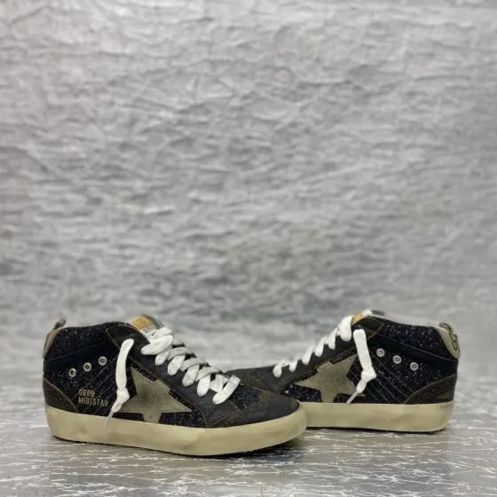 Golden Goose Mid Star black glitter grey beige white skate shoe