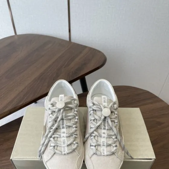 Golden Goose GGDB Golden Goose 25ss Light Beige Silver White Skate Shoe BS-87445