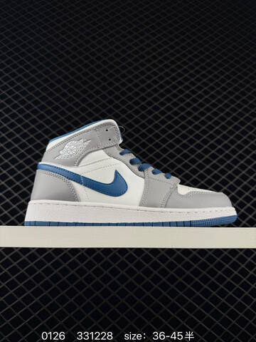 Jordan Air Jordan 1 Mid Black White Yellow EU 36-45 Sneaker - Unisex (BS-79758)