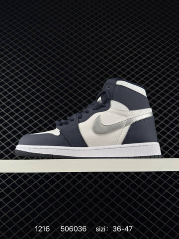 Jordan Air Jordan 1 High White Navy Silver EU 36-47 Basketball Shoe - Unisex (BS-80050)