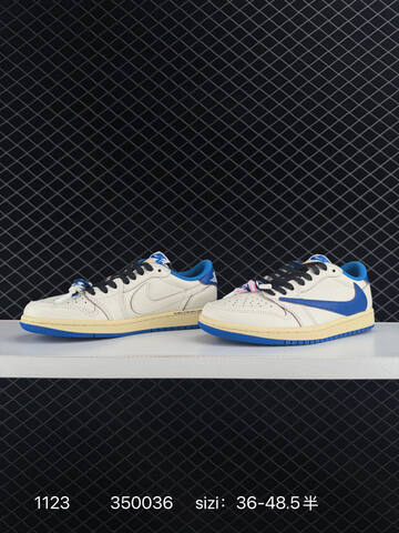 Jordan Travis Scott x Air Jordan 1 Low Sail Blue Cream Black EU 36-48 5 Sneaker - Unisex BS-80210