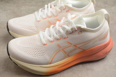 ASICS Gel Kayano 31 White Coral Orange Black Running Shoe Running Sneakers (BS-59581)