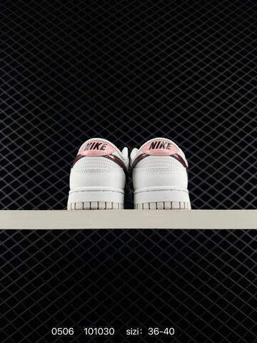 Nike Dunk Low White Burgundy Pink EU 36-40 Skate - Unisex (BS-71652)