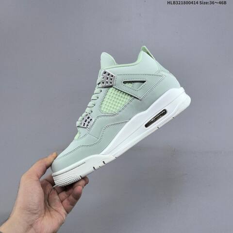 Jordan Air Jordan 4 Retro Light Grey White And Black White EU 36-46 Basketball - Unisex (BS-66190)