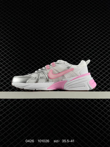 Nike V2K Run White Metallic Silver Pink Brown EU 35 5-41 Lifestyle - Unisex (BS-71856)