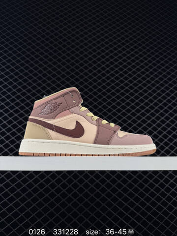 Jordan Air Jordan 1 Mid Black White Yellow EU 36-45 Sneaker - Unisex (BS-79758)