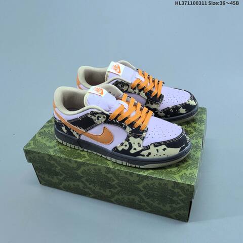 Nike SB Dunk Low White Black Purple Orange Beige EU 36-45 Skate Shoe - Unisex BS-61380