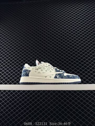 Jordan Air Jordan 1 Low Travis Scott Louis Vuitton Black Off White Green EU 36-46 Sneaker - Unisex BS-81241