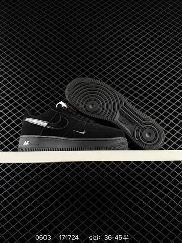 Nike Air Force 1 07 Black Silver Red White EU 36-45 Lifestyle - Unisex (BS-71018)